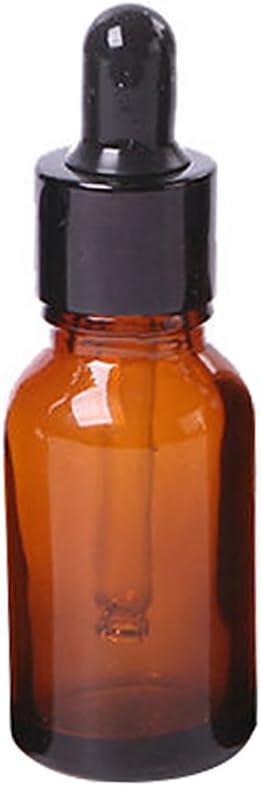 SWIDUUK 5ml-100ml Empty Mini Amber Glass Liquid Reagent Pipette Bottle Eye Dropper