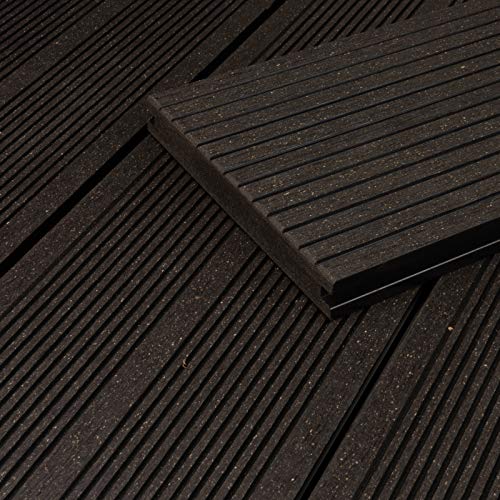 HORI® WPC-Terrassendiele Bali Anthrazit Massivdiele I Komplettset inkl. 40x60 mm Unterkonstruktion & Clips I Fläche: 1… – Bild 4