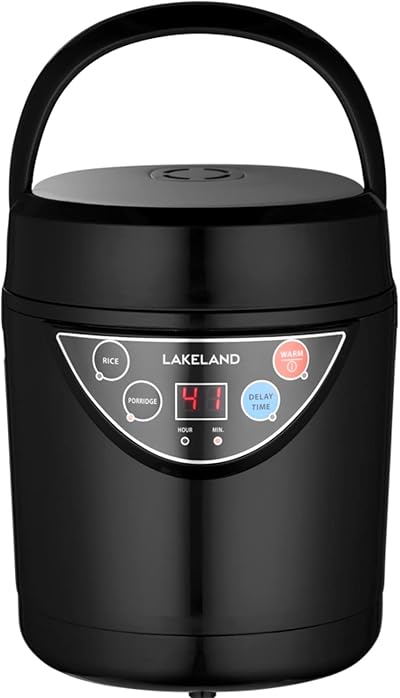 Lakeland 2 Portion Mini Electric Rice Cooker 500ml Non-Stick Pan White