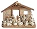Miniature Kids Nativity Scene with Creche, Set of 12 Rearrangeable Figures