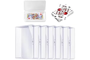 6 Pcs Clear Plastic Playing Card Case - Deck Box Holder With Storage for Card Games (B)