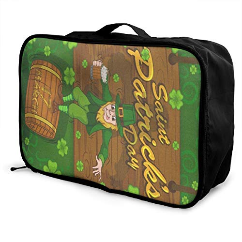 Luggage Bag Travel Duffel Bag Waterproof Saint St.Patrick's Day Lightweight Large Capacity Portable Storage Bag