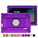 Turpro Kids' Shockproof Silicone Case for Chromo Inc 7 inch, Alldaymall A88X, Dragon Touch Y88X Plus/Y88X, VURU A33, NPOLE 7 Inch Tablet (Purple 2)