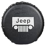 Moonet Spare Wheel Tire Cover For Jeep Liberty Wrangler Commander Compass Grand Cherokee Size M R15 235/65R17 255/65R16 215/70R16 235/75R15 245/70R15 235/65R17 255/65R16 (Diameter 28