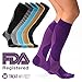 Colorful Compression Stockings for Women & Men, Knee-high Compression Socks for Nurses, Relieve Calf, Leg & Foot Pain - Graduated to Boost Circulation, Compression Tights for Nurses & Runners - S