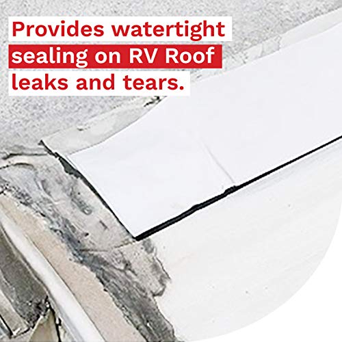 XFasten RV Repair Tape, White, 4Inches by 50Foot, Weatherproof RV