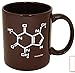 Funny Guy Mugs Caffeine Molecule Ceramic Coffee Mug, Brown, 11-Ounce