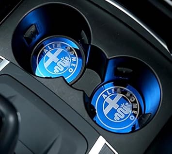 Amazon Com Herben 2pcs Car Cup Holder Cover Mat Trim Stainless Accessories For Alfa Romeo Giulia Stelvio 2017 Car Styling Automotive
