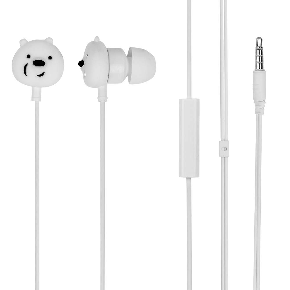MINISO We Bare Bears inEar Headphones with Microphone, Comfortable