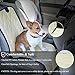 Vivaglory Dog Front Seat Covers with No-Skirt Design, Quilted & Durable 600 Denier Oxford Car Seat Protectors with Anti-Slip Backing for Front Seats, Buckets, Fits Most Cars, SUVs & MPVs, Cream