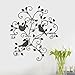Adeco HD0024 Decorative Iron Wall Hanging Tea Light Candle Holder, Birds & Branches, Black