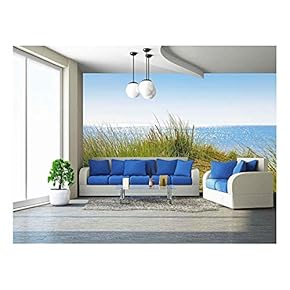Dunes to The Sea. Seascape. - Removable Wall Mural | Self-Adhesive Large Wallpaper - 66x96 inches