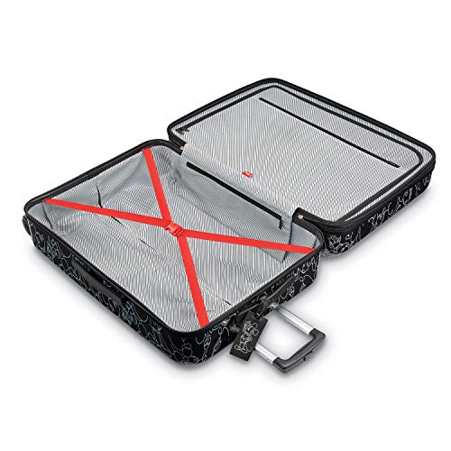 American Tourister Disney Hardside Luggage with Spinner Wheels, Black