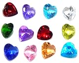 Pro Jewelry 1 Pack of 12 Assorted Mix Heart Birthstone Crystal 5mm for Floating Charm Lockets 002 by Pro Jewelry