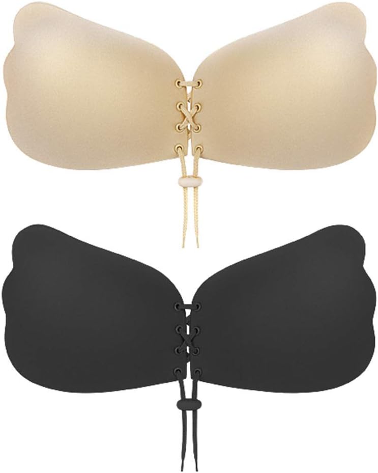 MAKEZTSD Sticky Push Up Bra, Strapless Adhesive Bra 100 Invisible