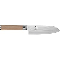Shun Classic Blonde 5.5" Santoku Knife, Handcrafted Japanese All Purpose Knife, VG-MAX Core with Damascus Stainless Steel Cla