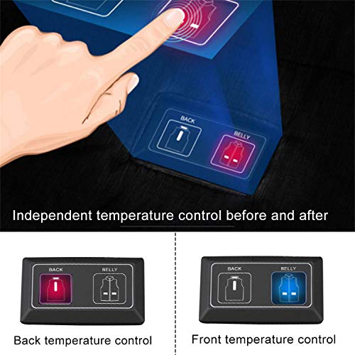 Heated Vest for Men Women Electric Heating Vests Warm Heat Jacket Carbon Fiber Heating Dual-Switch Body Warmer Adult Lightweight Winter Thermal Vest Washable Outdoor Hiking Fishing Skiing (L, Black)