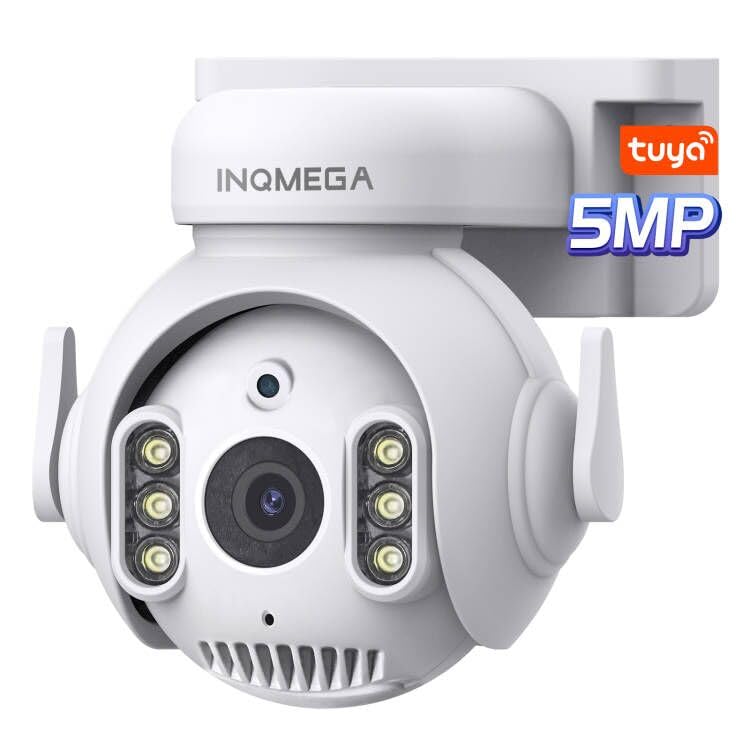 Photo 1 of INQMEGA 5MP TUYA Smart Camera,Security Home Surveillance Camera with 2.4G WiFi,2-Way Audio, Full Color Night Vision, Waterproof, Motion Detection, Spotlight & Siren
