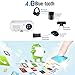 LED Wireless Bluetooth Home Projectors HD WXGA 200″ 16:9/4:3 Multimedia Smart TV Projector Android 6.0 VGA RCA Audio USB AV HDMI,Compatible with Game Console DVD PC Laptop Smartphone Xbox Wiithumb 1