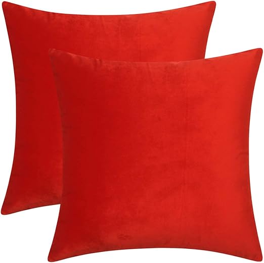Amazon Com Artcest Set Of 2 Velvet Solid Throw Pillow Cases 12