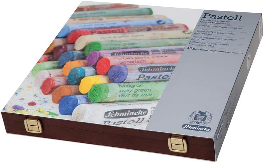 Schmincke, Pastel, 45 colours, multi-purpose, 77 245 097, wooden box with 45 pastel pencils, handmade pastels, brilliant - Image 4