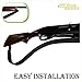 VVV-Group TOTAL SALE! Real Leather Gun Sling Strap with Embossed Acorn Design for Shooting Sport, Hunting – Adjustable 2 Point Shotgun Cord – Brown/Black - Guaranteed Excellent Quality (Black)