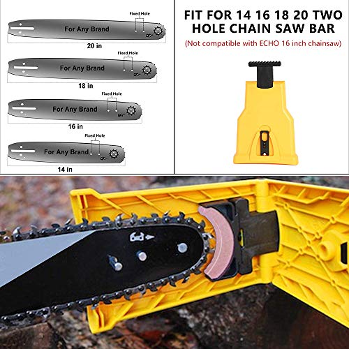 Windyus Chainsaw Sharpener, Portable Universal Chain Saw Blade Sharpener Fast Sharpening Stone Grinder Tool Bar-Mount Chainsaw Teeth Sharpener Fit for 14" 16" 18" 20" Two Hole Chain Saw Bar - Thumbnail 3