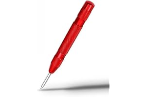 5 Inch Spring Loaded Automatic Center Punch Steel Precision Marking & Hole Starter Tool Rustproof, Polished, Round Head, Suit