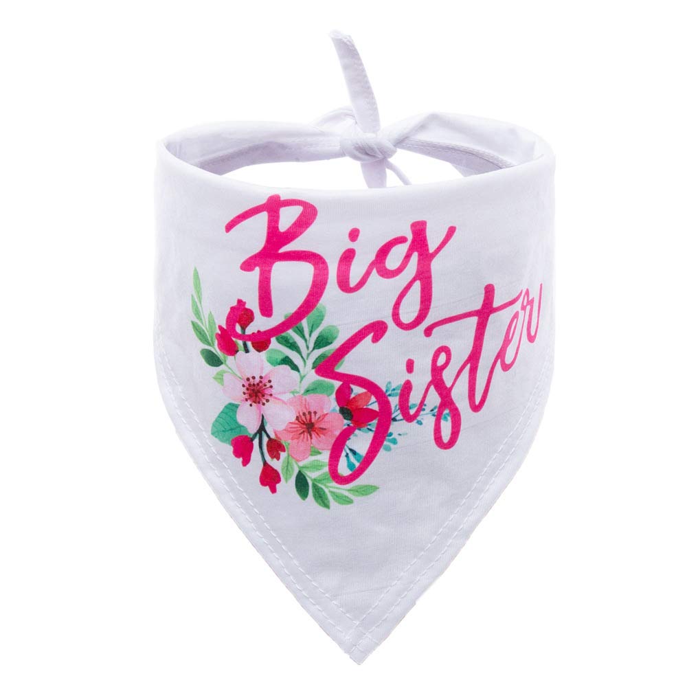 Egurs Pet Dog Brithday Birthday Bandana, Neckerchief Saliva Towel Pet Collar Scarf 4# Big Sister
