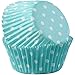 Wilton BAKECUPS Blue 75CT, Teal With White Dots