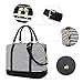 CAMTOP Women Ladies Weekender Travel Bag Canvas Overnight Carry-on Duffel Tote Luggage (Stripe -Black)