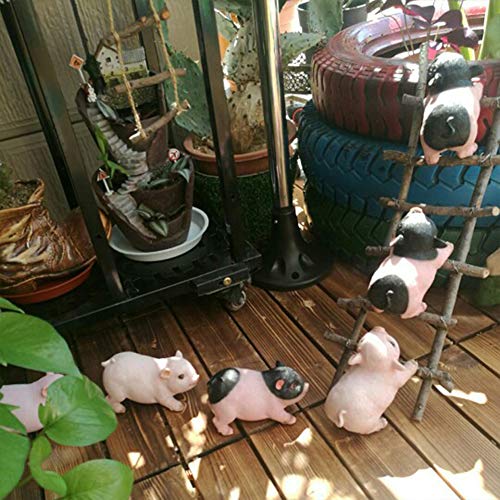 XIFIRY Animal Garden Gnomes Statue Cute Pig Funny Outdoor Sculpture Resin Lawn Ornaments Décor Indoor Outdoor Figurines for Garden and House (Cut Pig)