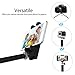 Selfie Stick with Tripod Stand, MoKo 4ft Extendable Self-portrait Monopod, Phone Holder Width Up to 88mm for iPhone X/8 Plus/7 Plus, iPhone 8/7, Samsung Note 8/S8 Plus, Camera, GoPro Hero 6/5 - BLACK