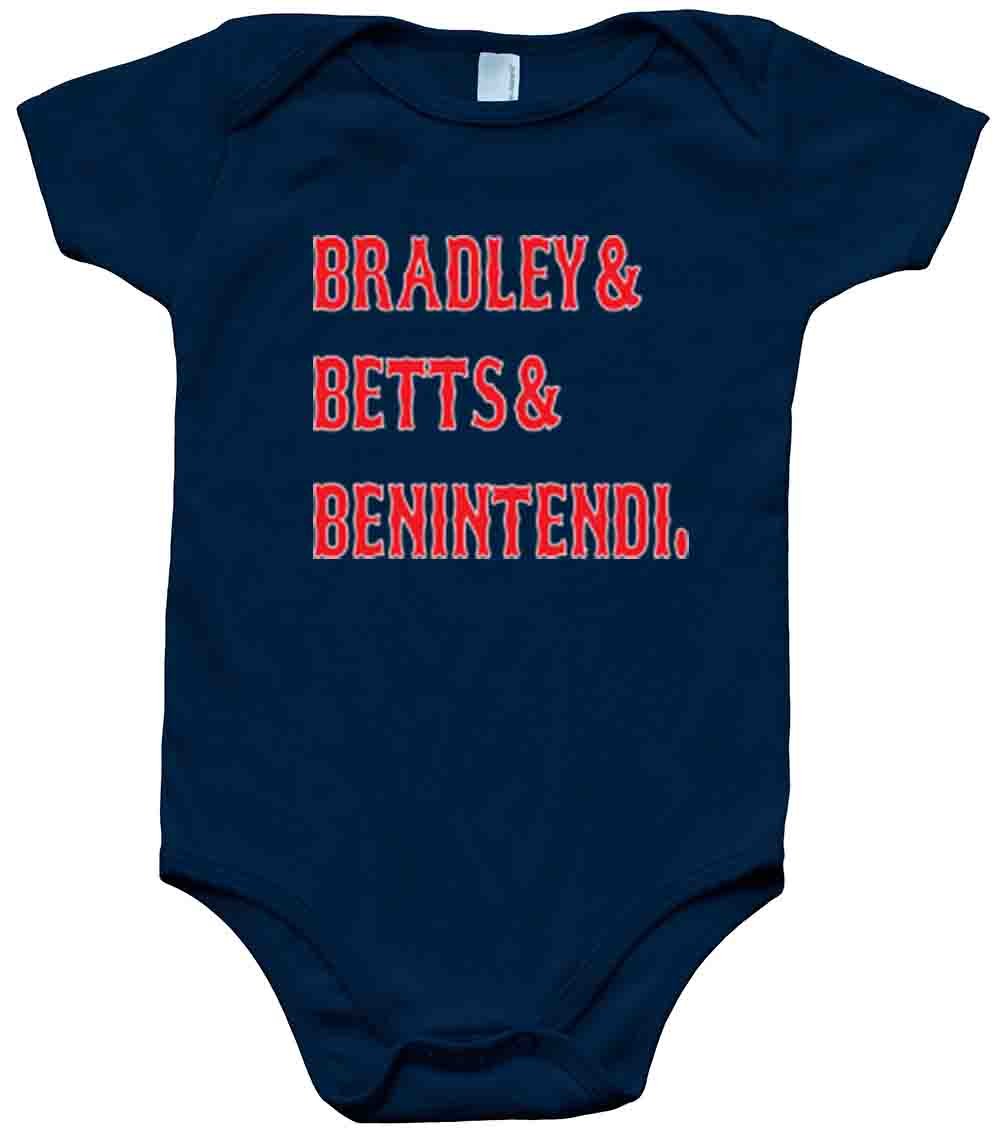  Navy Boston Bradley Betts Benintendi Baby 1 Piece Shirts