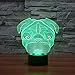 SUPERNIUDB Cute Pug Dog Night Light Baby Animal Led Lights Table Lamps for Home Decor Promotional Gifts for Kids