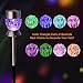 ANDYKEN Solar Lights Outdoor - Outdoor Garden Lights, Color Changing LED Solar Powered Pathway Lights, Outdoor Landscape Lighting for Lawn/Patio/Yard/Walkway/Driveway (Stainless Steel)