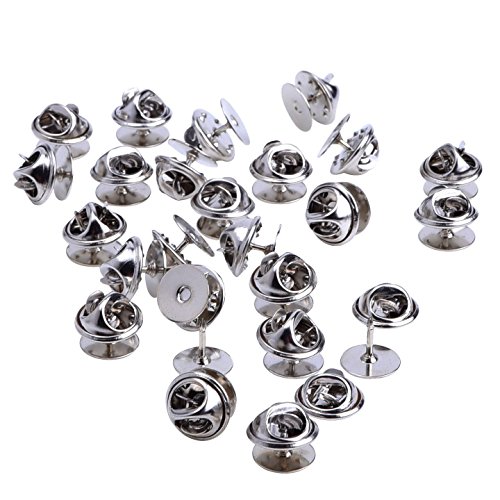 eBoot 25 Pieces Tie Tacks Blank Pins with Clutch Back
