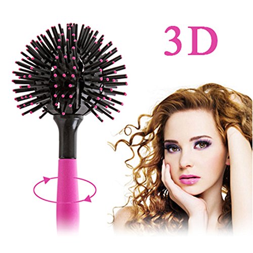 Scenstar Curling Curler Comb 3D Bomb Curl Brush Styling Salon Round Hair Curling Curler Comb Tool