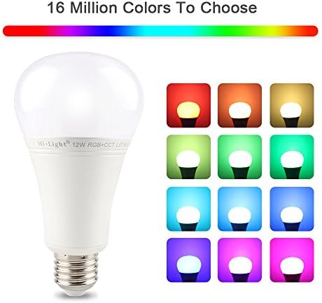 Smart WiFi Led Light Bulb Dimmable 12W RGB+CCT 16million Color Changing LED Lights Control by Smartphone IOS/Android Google Home (3 pack+remote control)