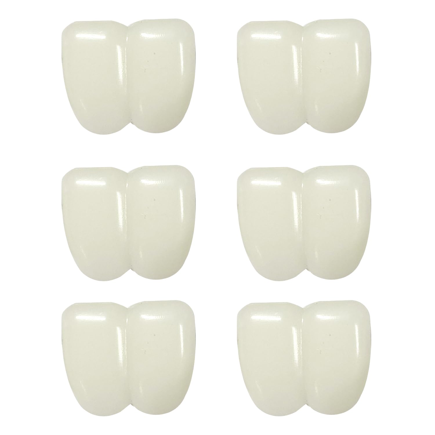 AOVNA 6Pcs Fake Big Teeth Caps 17mm Gnarly Teeth Clown Bunny Witch Halloween Costume Accessories Cosplay Prop for Halloween Party Favors