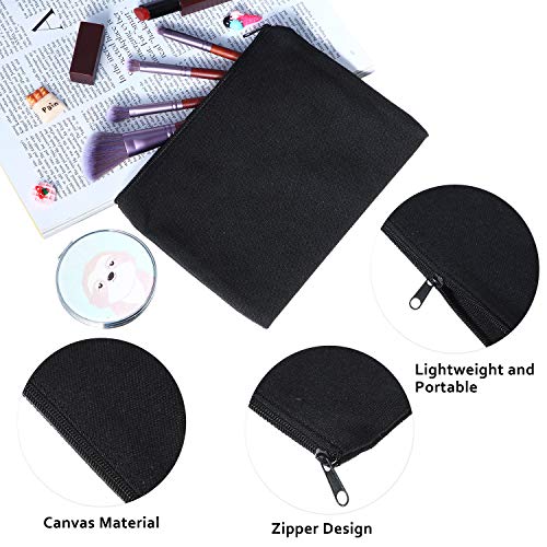 10 Pieces Cosmetic Bag Multipurpose Makeup Bag with Zipper Cotton Canvas Bag Travel Toiletry Pouch DIY Craft Bag Pencil Bag (L, Black) 3 10 Pieces Cosmetic Bag Multipurpose Makeup Bag with Zipper Cotton Canvas Bag Travel Toiletry Pouch DIY Craft Bag Pencil Bag (L, Black)