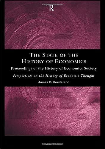 The State Of The History Of Economics Proceedings Of The - 