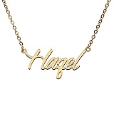 Hazel Name Tag Necklaces for Her His Friends