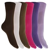 Womens/Ladies Extra Fine Silk Touch Casual Socks (Pack Of 6)