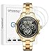 Orzero (3 Pack) For Michael Kors Access Runway 2018 Smartwatch Tempered Glass Screen Protector, 2.5D Arc Edges 9 Hardness HD Anti-Scratch Bubble-Free (Lifetime Replacement)
