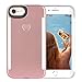 Wellerly iPhone 8 Case, iPhone 7 Case, iPhone 6/6s Case, LED Illuminated Selfie Light Up [Rechargeable] Dual Luminous Flashlight Cell Phone Case Cover for iPhone 8/7 / 6/6s (Rose Gold)