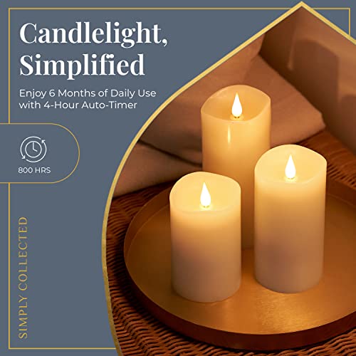 Simply Collected Flickering Flameless Candles Battery Operated with