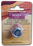 Bohin 91733 Silicon Thimble with Steel Top Size Large Red - Blister Pack
