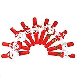 SYEER 10 pcs Santa Claus Slap Bracelet Xmas Christmas Wristband Snowman Gift Party Decor Pat Hand Circle
