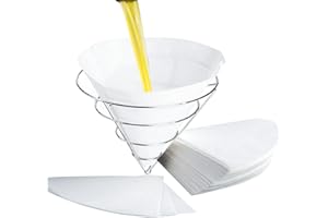 AYUSEB 30 Pack 10" Deep Fryer Oil Filters, Best Non Woven Cooking Oil Strainer, Premium Maple Syrup Filter Set, Cones Commercial Filter for Restaurants, Kitchen, Cafes, Food Trucks, Hotels